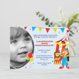 Circus / Carnival Party Invitations | Zazzle