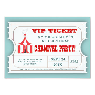 carnival themed invitations