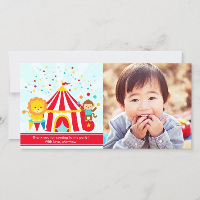 Circus Carnival Personalized Thank You (Front)