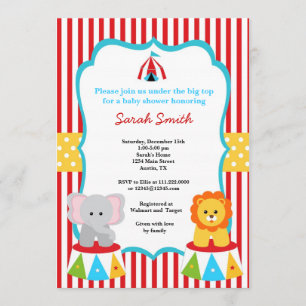 Circus Carnival Shower Invitations
