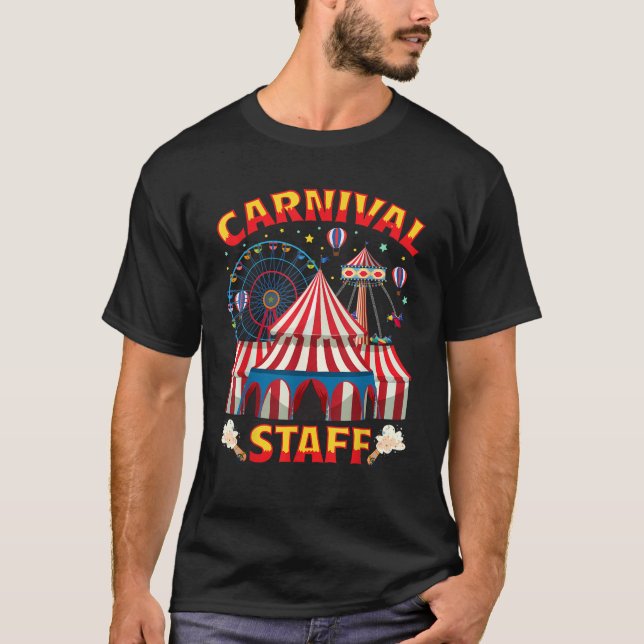Circus Carnival Staff Birthday Party Ring Master C T-Shirt (Front)