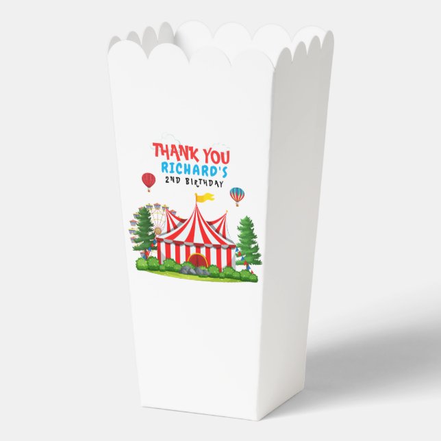 Circus Carnival Theme Birthday Party Favor Boxes (Front)