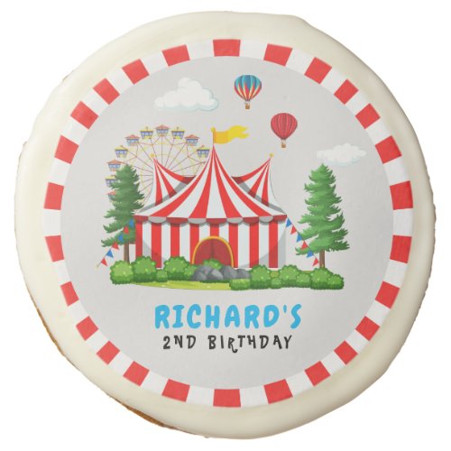 Circus Carnival Theme Birthday Party Sugar Cookie