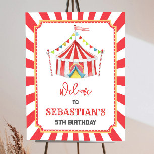 Circus Carnival Theme Birthday Welcome Sign