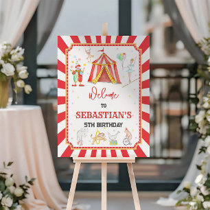 Circus Carnival Theme Birthday Welcome Sign