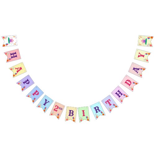 Circus Carnival Theme Colorful Birthday Party Bunting Flags