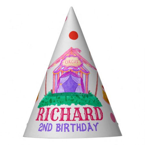 Circus Carnival Theme Colorful Birthday Party Party Hat