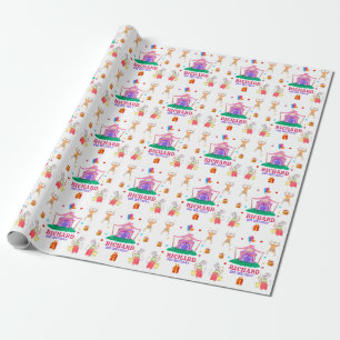 Circus Carnival Theme Colorful Birthday Party Wrapping Paper