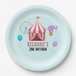 Circus Carnival Theme Kid's Birthday Party Paper Plates