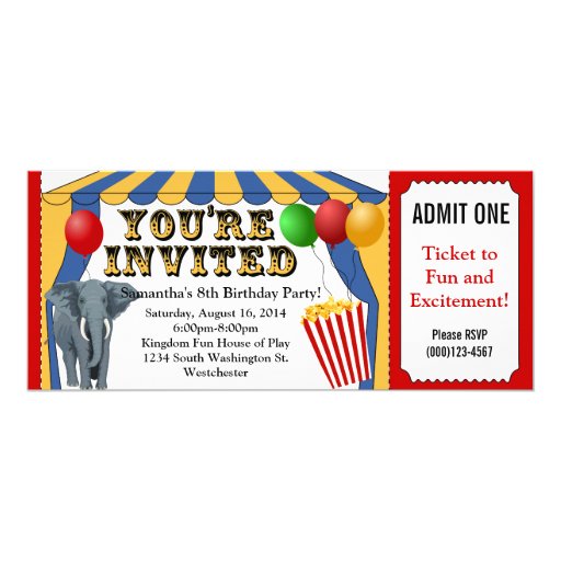 Custom Ticket Invitations 10