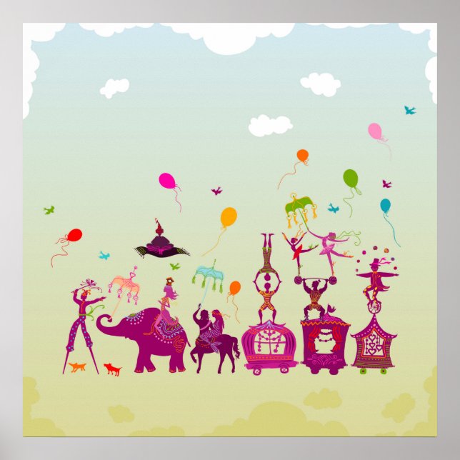 circus carnival traveling during daylight poster (Front)