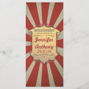 Circus Carnival Vintage Wedding Programs