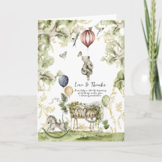 Circus Carnival | Woodland Baby Shower Thank You Card