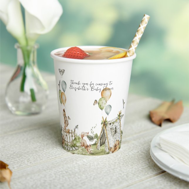 Circus Carnival | Woodland Forest Baby Shower Paper Cups (Insitu)