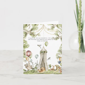 Circus Carnival | Woodland Forest Photo Thank You Card