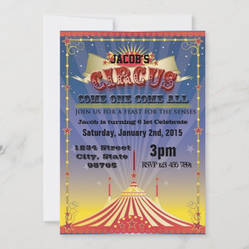 Circus Celebration Invitation
