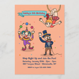 Circus Characters Invitation
