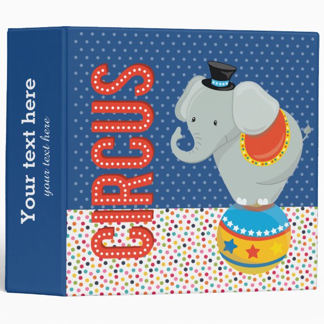 Circus * choose background color 3 ring binder (Front/Spine)