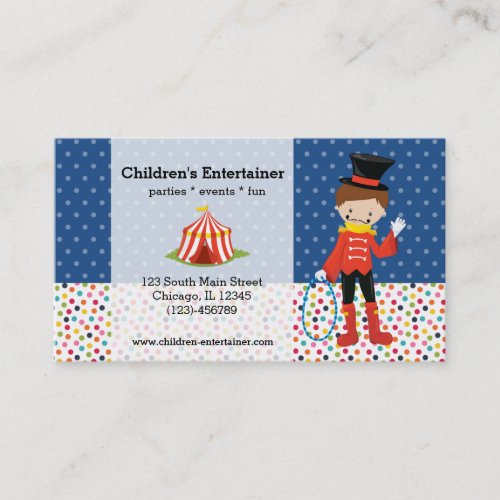 Circus  choose background color business card