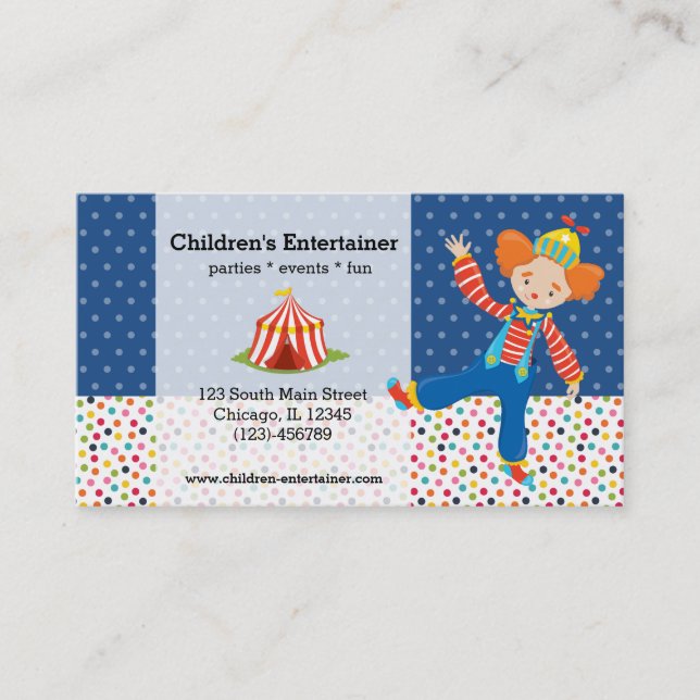 Circus * choose background color business card (Front)