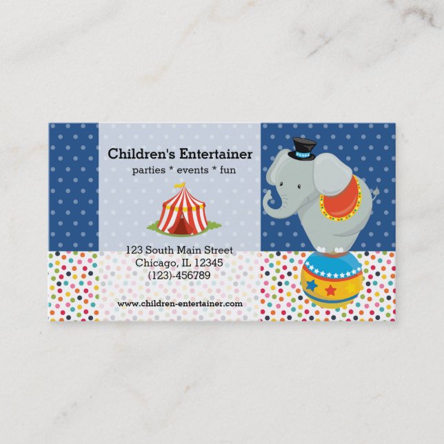 Circus * choose background color business card (Front)