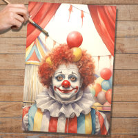 Circus Clown 4 Decoupage Paper