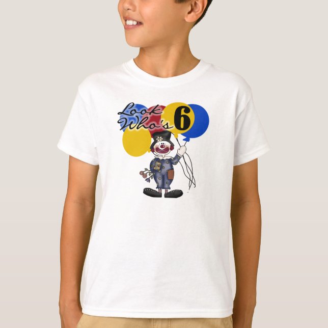 Circus Clown 6th Birthday T-Shirt (Front)