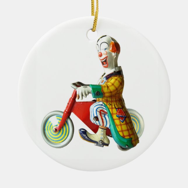Circus Clown Ceramic Ornament (Front)