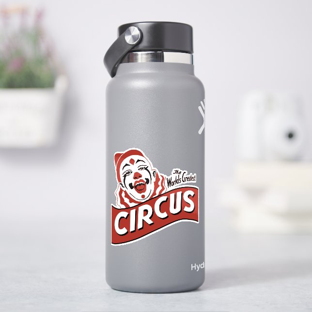 Circus clown clipart, cute illustration  sticker (HydroFlask)