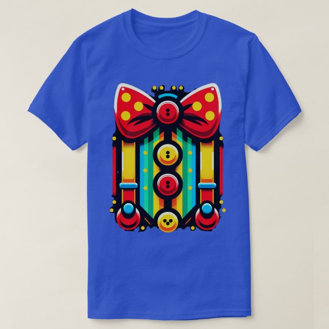Circus Clown Design Birthday Party Halloween Costu T-Shirt (Design Front)
