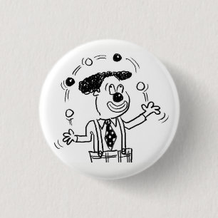 Circus Clown Juggler Juggling Button