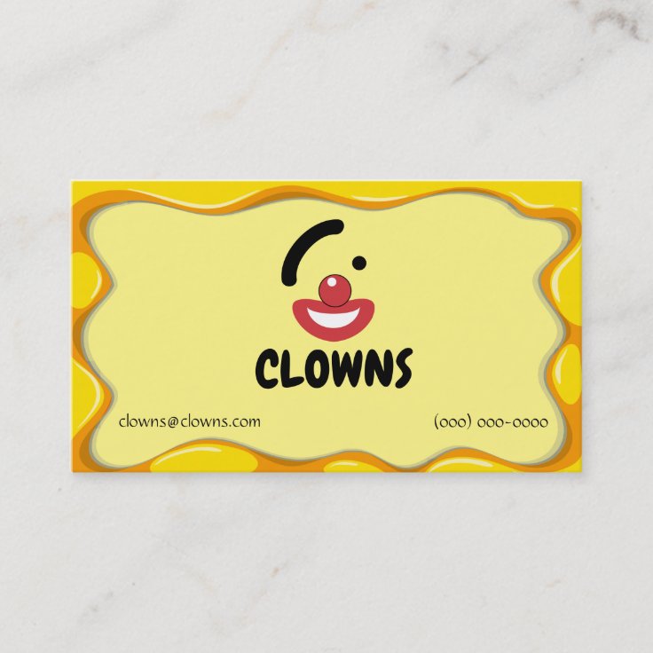 Circus Clown Logos Business Card | Zazzle