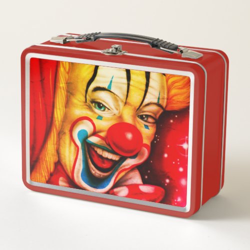 Circus Clown Metal Lunch Box