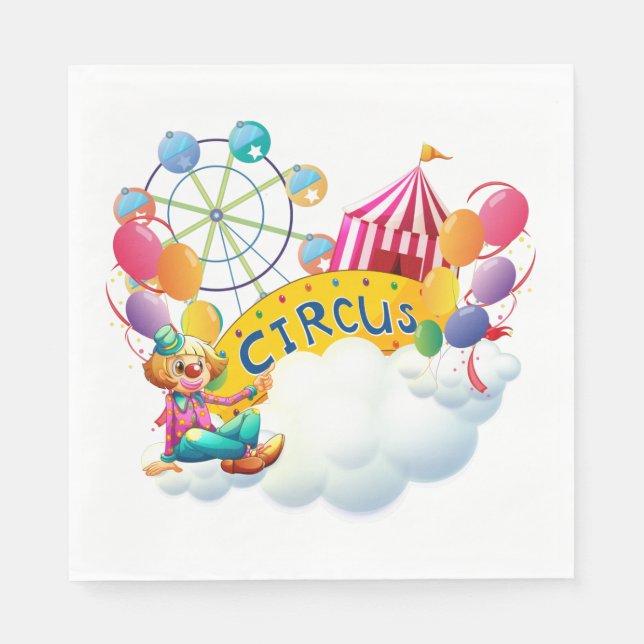 Circus Clown Napkins (Front)