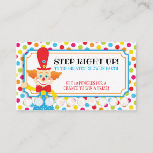 Circus Clown Punch Card