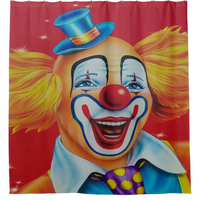 Circus Clown Shower Curtain (Front)