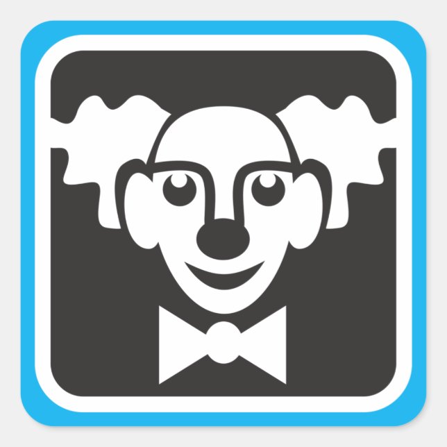 Circus Clown Symbol Stickers (Front)