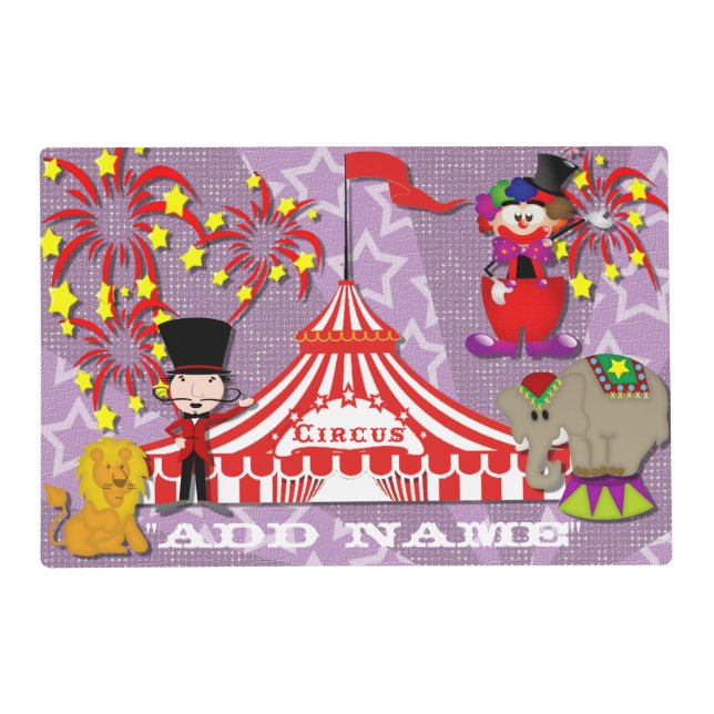 Circus Clowns Laminated Placemat (Front)