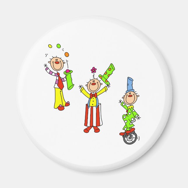 Circus Clowns Magnet (Front)