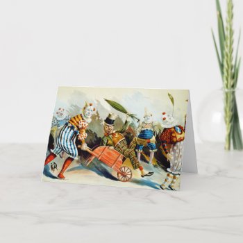 Circus Clowns - Vintage Fine Art Card by pjwuebker at Zazzle