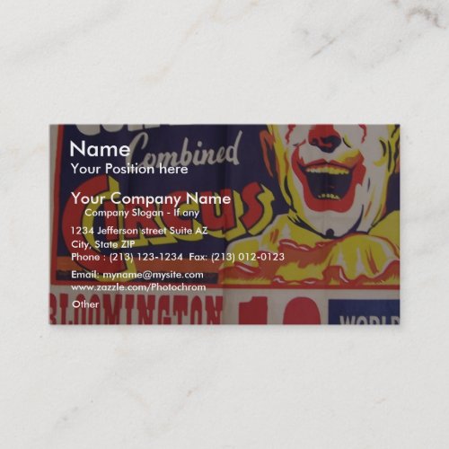 Circus, 'Clyde Beatty and Cole Bros' Retro Theater Business Cards