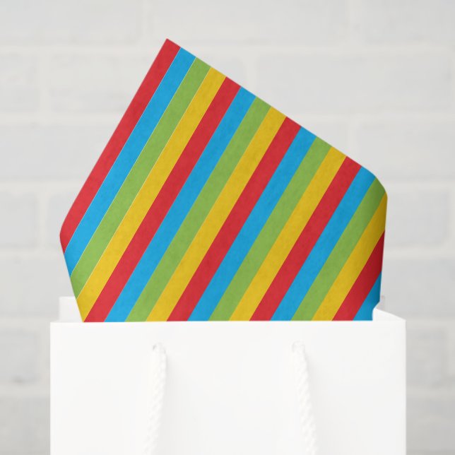 Circus Colored Stripes Tissue Paper (Gift Bag)