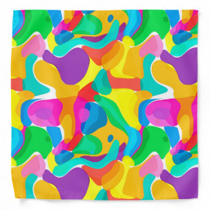 Circus Colors Chaos Abstract Art Pattern Bandana