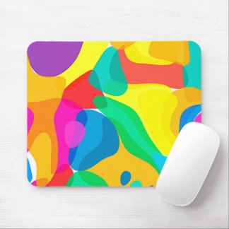 Circus Colors Chaos Abstract Art Pattern Mouse Pad