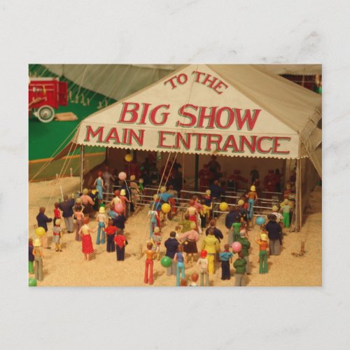 Circus Comes To Town Postcard