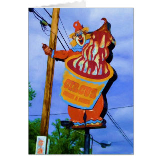 Circus Conies and Cones sign on US 40, Indiana Cards