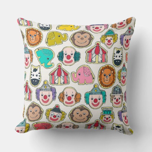 circus cookies multi throw pillow