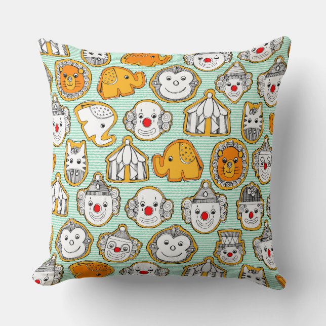 circus cookies throw pillow (Front)