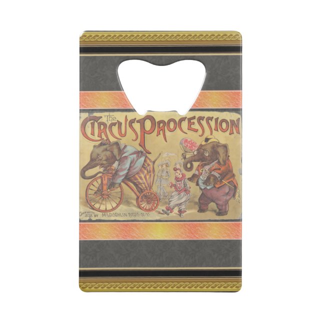 Circus Credit Card Bottle Opener (Back)