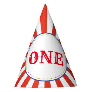 Circus Cute Colorful 1st Birthday Party Theme Hat